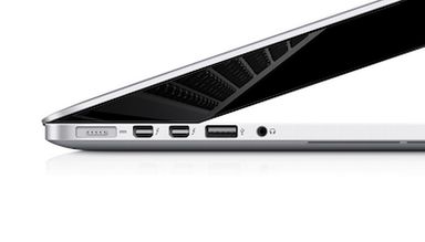Vue latérale ports MacBook Pro